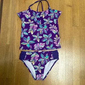 BNWOT 2 piece purple swim suit